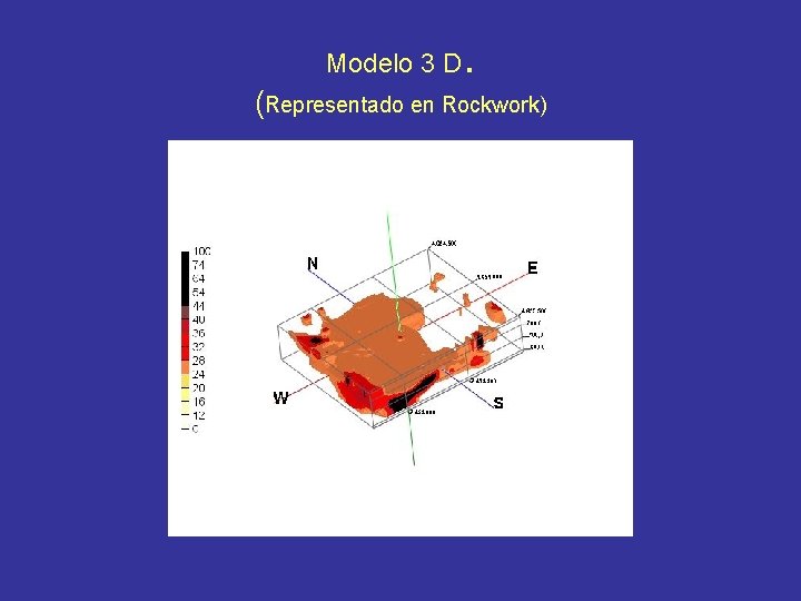 Modelo 3 D . (Representado en Rockwork) 