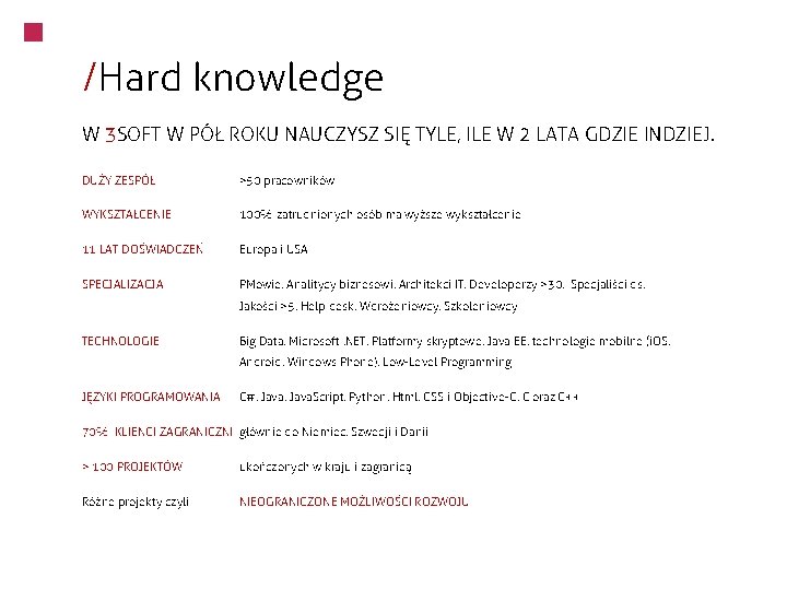 /Hard knowledge W 3 SOFT W PÓŁ ROKU NAUCZYSZ SIĘ TYLE, ILE W 2