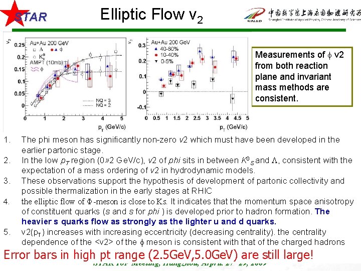 STAR Elliptic Flow v 2 Measurements of v 2 from both reaction plane and