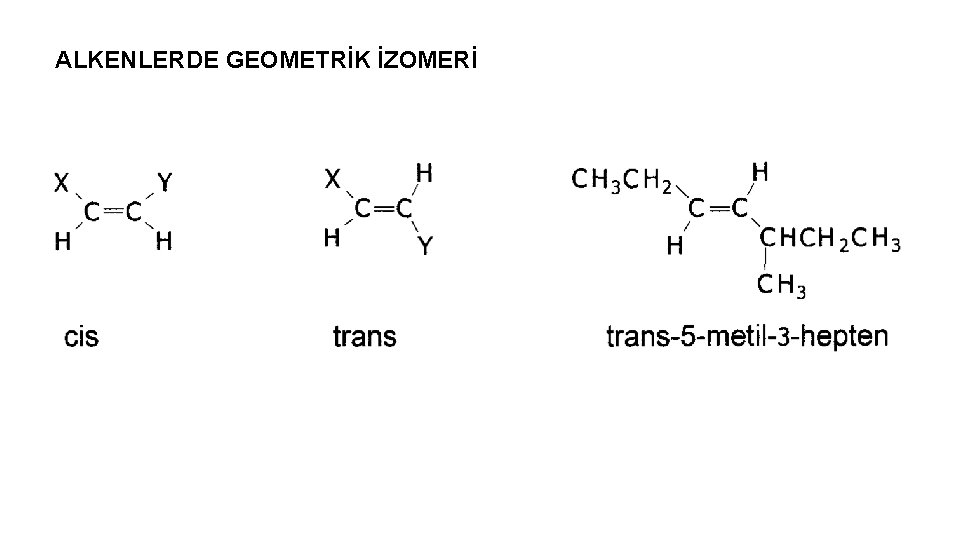 ALKENLERDE GEOMETRİK İZOMERİ 