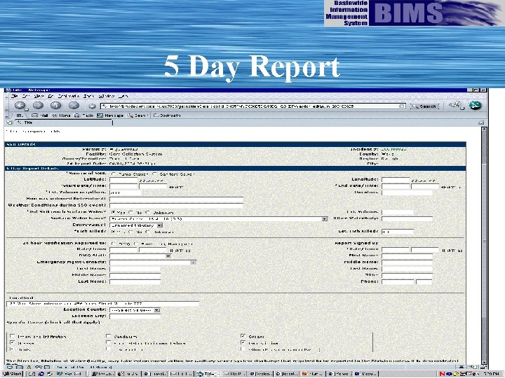 5 Day Report 