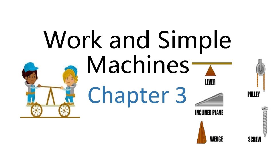 Work and Simple Machines Chapter 3 