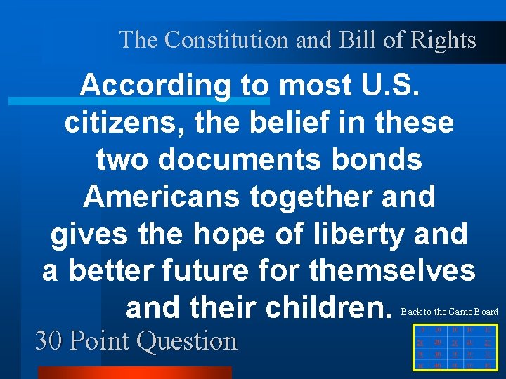 The Constitution and Bill of Rights According to most U. S. citizens, the belief