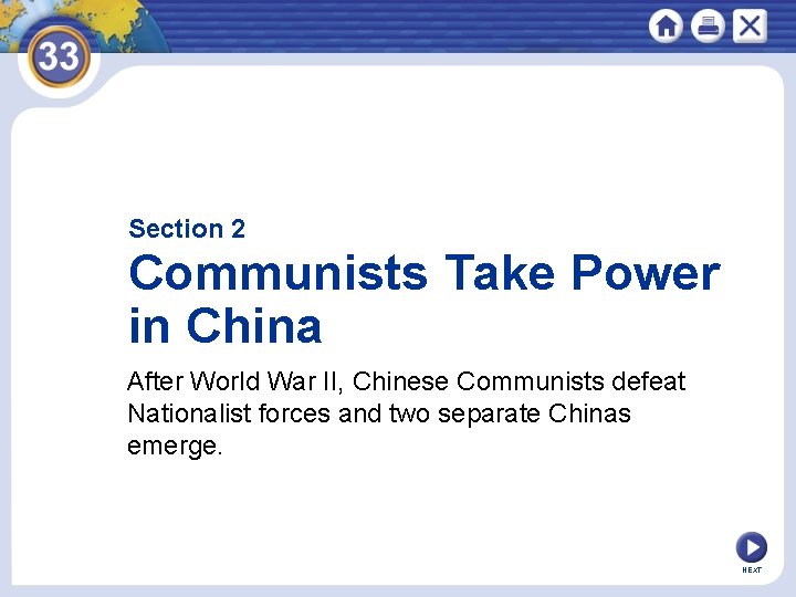 Section 2 Communists Take Power in China After World War II, Chinese Communists defeat