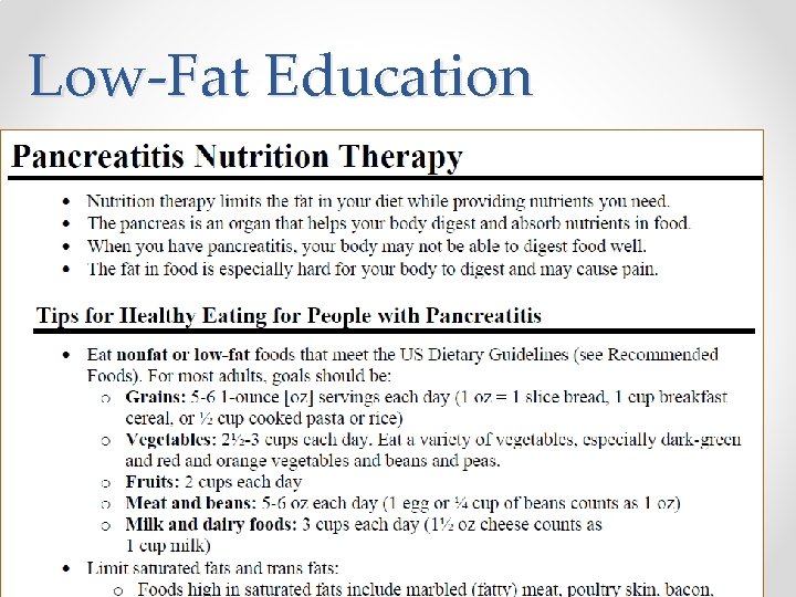 Nutritional Management of Acute Pancreatitis in Patient with