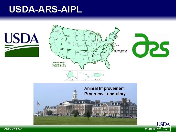 USDA ARS AIPL Animal Improvement Programs Laboratory ANSC UMD(2) Wiggans 2013 