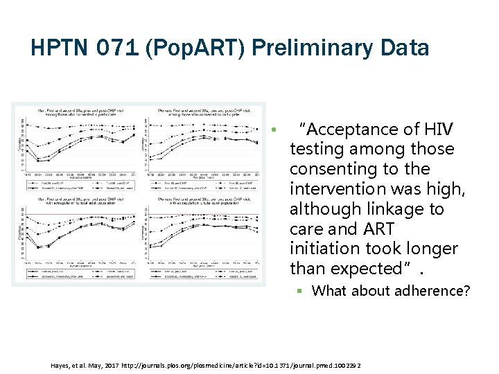 HPTN 071 (Pop. ART) Preliminary Data • “Acceptance of HIV testing among those consenting