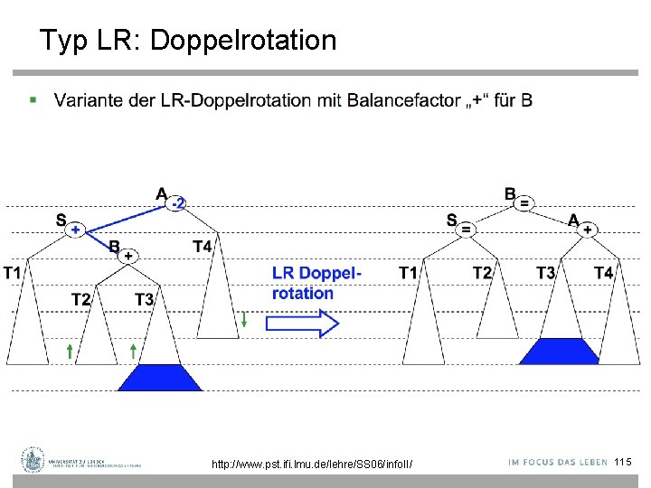 Typ LR: Doppelrotation http: //www. pst. ifi. lmu. de/lehre/SS 06/info. II/ 115 