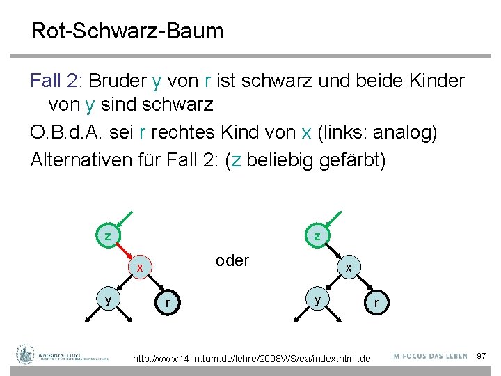 Rot-Schwarz-Baum Fall 2: Bruder y von r ist schwarz und beide Kinder von y