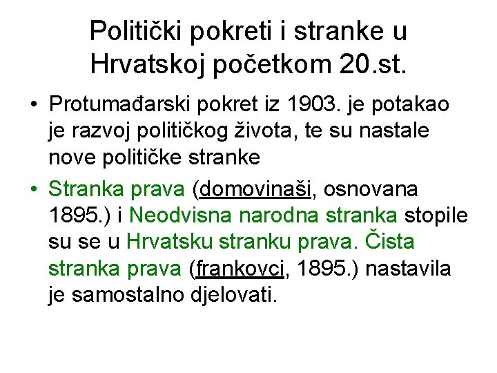 Politički pokreti i stranke u Hrvatskoj početkom 20. st. • Protumađarski pokret iz 1903.