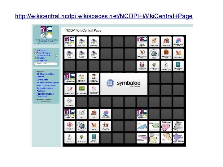 http: //wikicentral. ncdpi. wikispaces. net/NCDPI+Wiki. Central+Page http: //wikicentral. ncdpi. wikispaces. net/NCDPI+Wiki. Central+Page