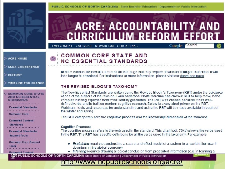 http: //www. ncpublicschools. org/acre/ http: //www. ncpublicschools. org/acre/