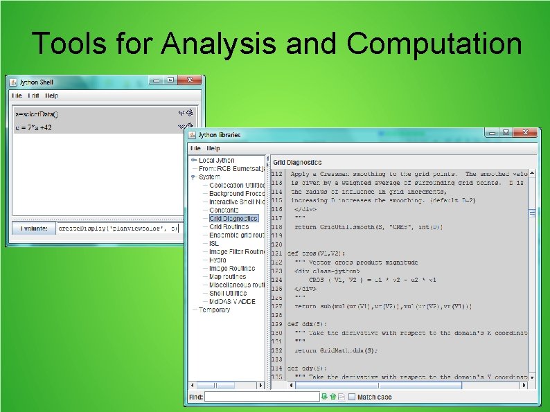 Tools for Analysis and Computation 