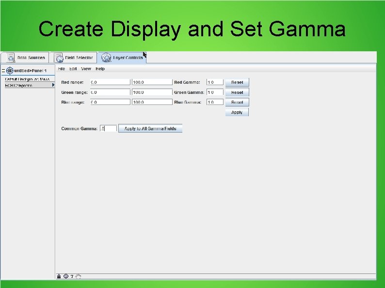 Create Display and Set Gamma 