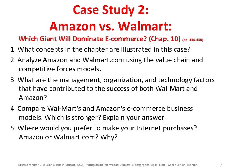 Case Study 2: Amazon vs. Walmart: Which Giant Will Dominate E-commerce? (Chap. 10) (pp.