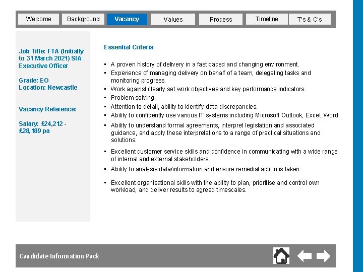 Welcome Background Job Title: FTA (Initially to 31 March 2021) SIA Executive Officer Grade: Welcome Background Job Title: FTA (Initially to 31 March 2021) SIA Executive Officer Grade: