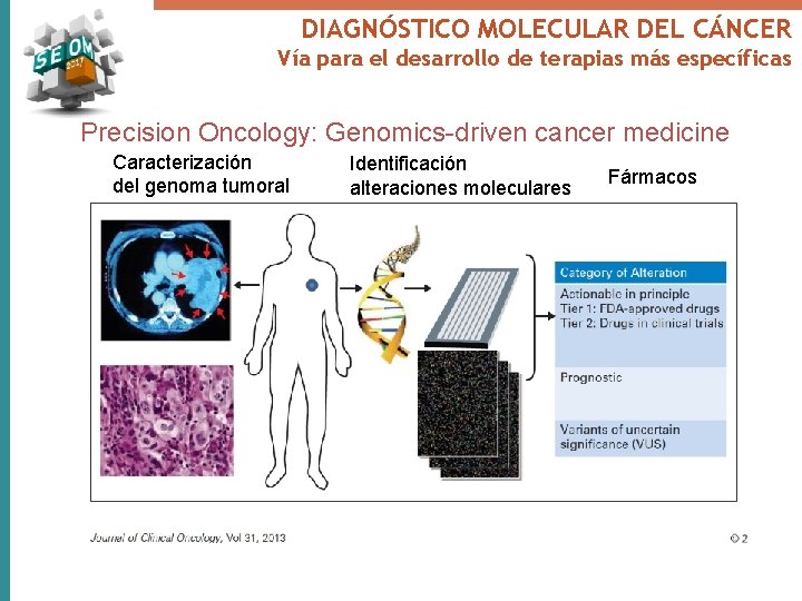 DIAGNÓSTICO MOLECULAR DEL CÁNCER Vía para el desarrollo de terapias más específicas Precision Oncology: