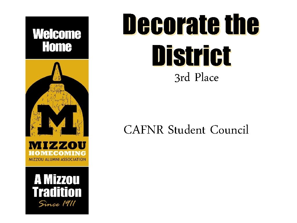 Decorate the District 3 rd Place CAFNR Student Council 