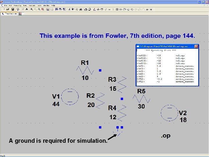 33 A ground is required for simulation. 