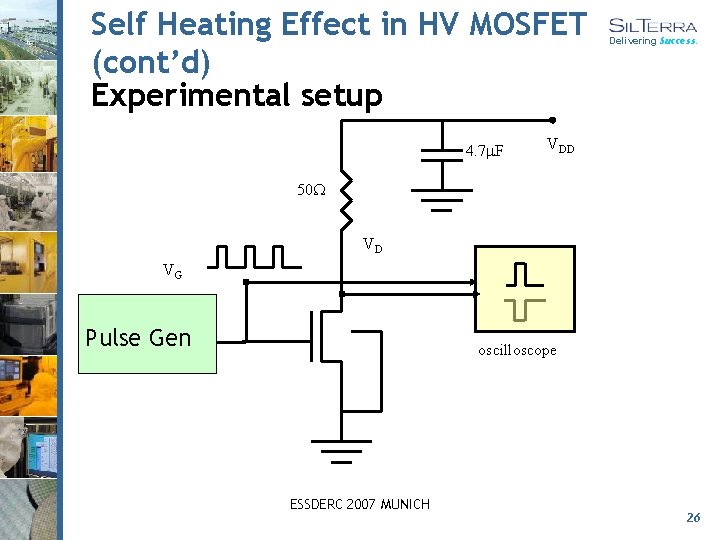 Self Heating Effect in HV MOSFET (cont’d) Experimental setup 4. 7 F Delivering Success.