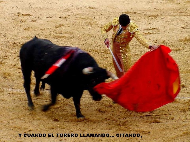 Y CUANDO EL TORERO LLAMANDO. . . CITANDO, 