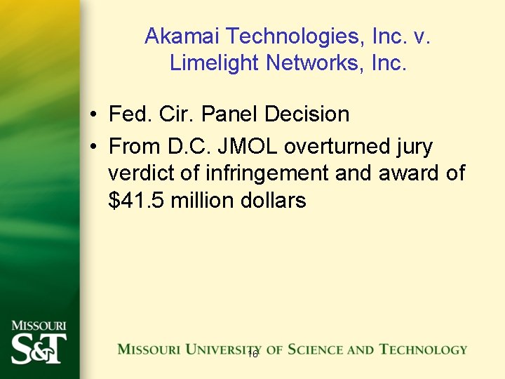 Akamai Technologies, Inc. v. Limelight Networks, Inc. • Fed. Cir. Panel Decision • From