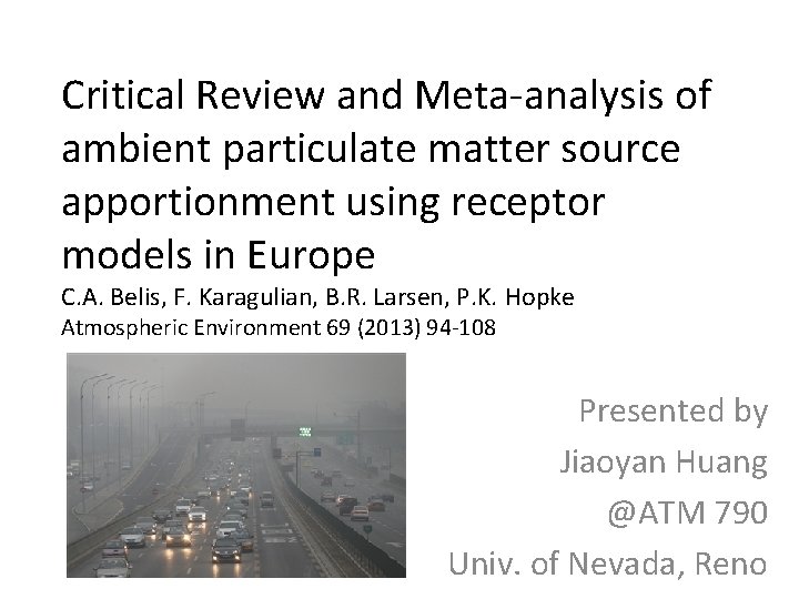 Critical Review and Meta-analysis of ambient particulate matter source apportionment using receptor models in