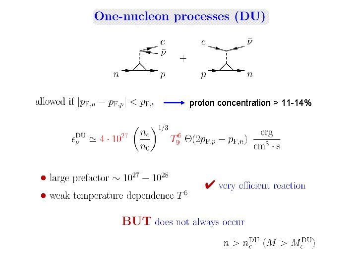 proton concentration > 11 -14% proton concentration > 11 -14%