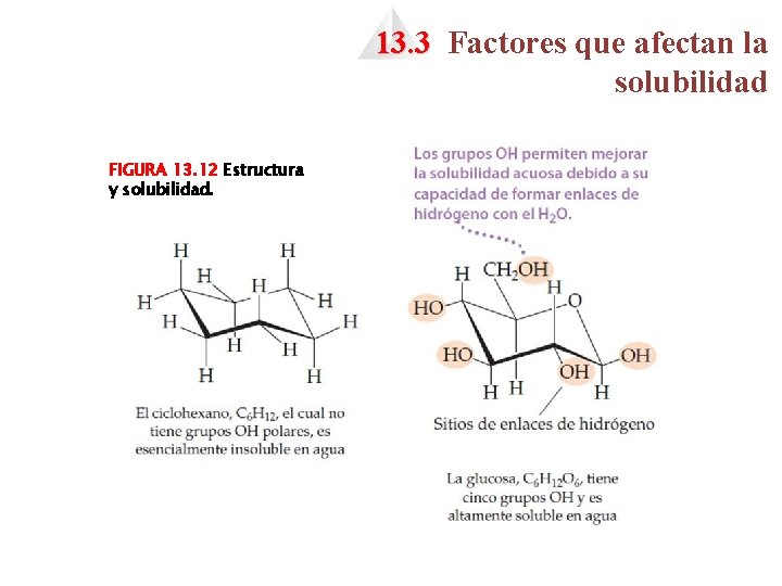 13. 3 Factores que afectan la solubilidad FIGURA 13. 12 Estructura y solubilidad. 