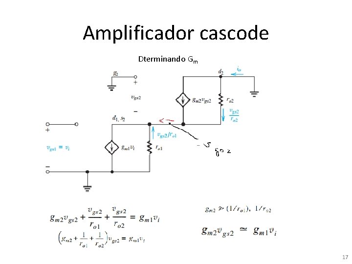 Amplificador cascode Dterminando Gm 17 