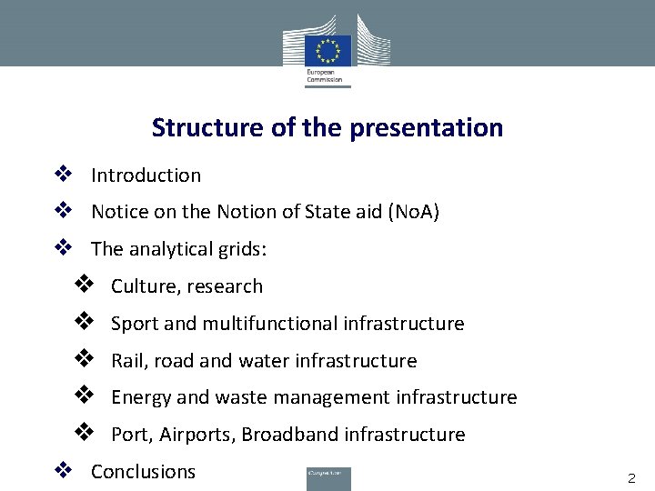 Structure of the presentation v Introduction v Notice on the Notion of State aid