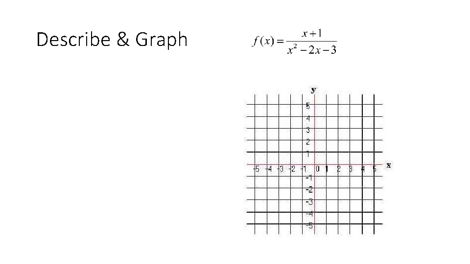 Describe & Graph 