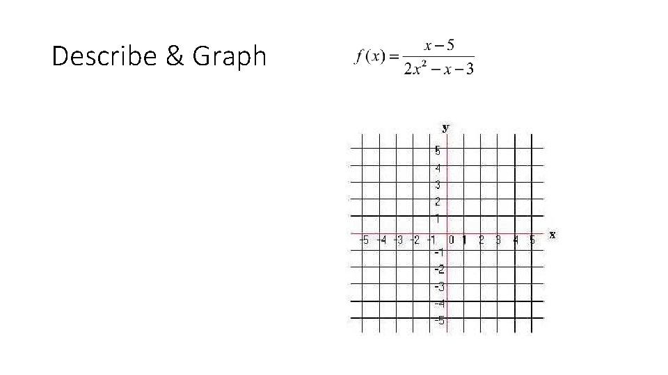 Describe & Graph 