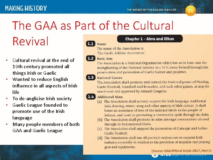 THE IMPACT OF THE GAA ON IRISH LIFE The GAA as Part of the