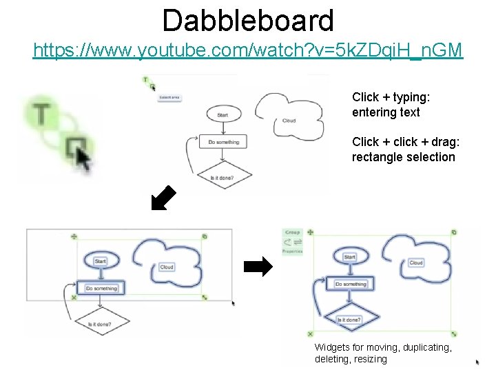 Dabbleboard https: //www. youtube. com/watch? v=5 k. ZDqi. H_n. GM Click + typing: entering