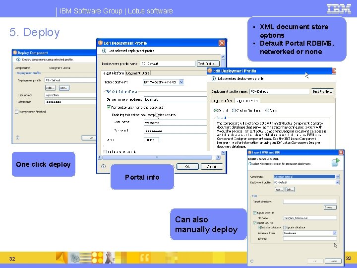 IBM Software Group | Lotus software • XML document store options • Default Portal IBM Software Group | Lotus software • XML document store options • Default Portal