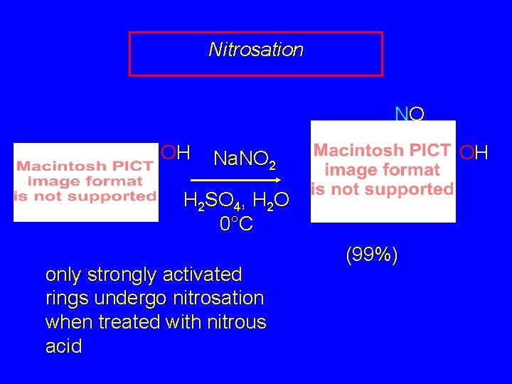 Nitrosation NO OH OH Na. NO 2 H 2 SO 4, H 2 O