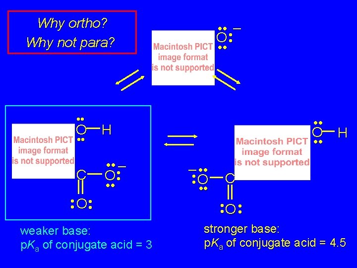 Why ortho? Why not para? • • O H C • • • –