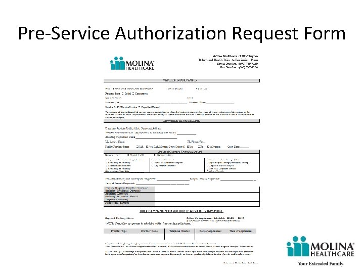 Pre Service Authorization Request Form 