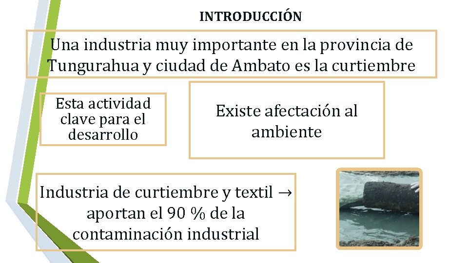  INTRODUCCIÓN Una industria muy importante en la provincia de Tungurahua y ciudad de