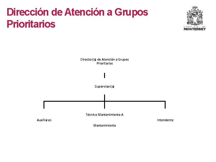 Dirección de Atención a Grupos Prioritarios Director(a) de Atención a Grupos Prioritarios Supervisor(a) Técnico