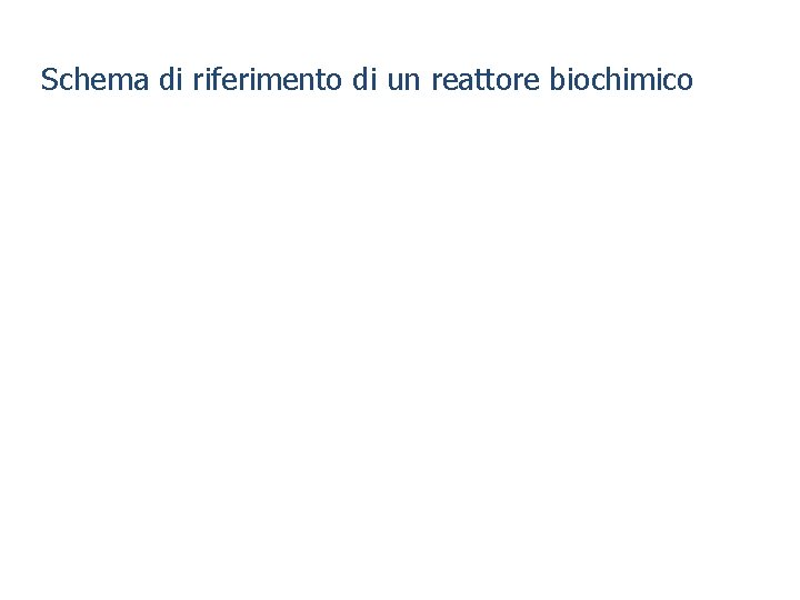 Schema di riferimento di un reattore biochimico 