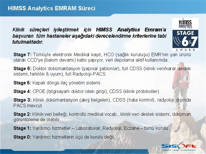 HIMSS Analytics EMRAM Süreci Klinik süreçleri iyileştirmek için HIMSS Analytics Emram’a başvuran tüm hastaneler