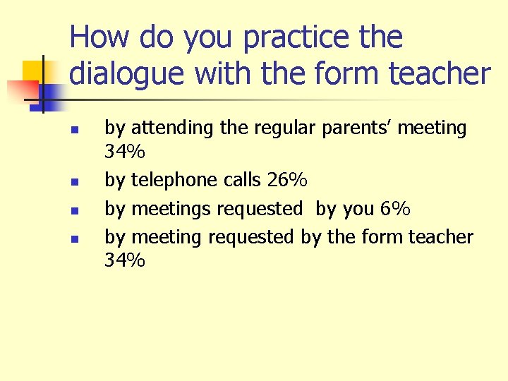 How do you practice the dialogue with the form teacher n n by attending