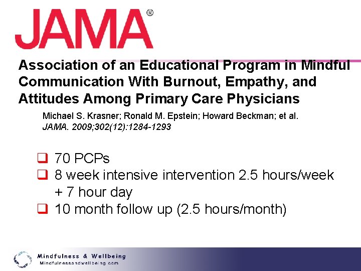 Association of an Educational Program in Mindful Communication With Burnout, Empathy, and Attitudes Among