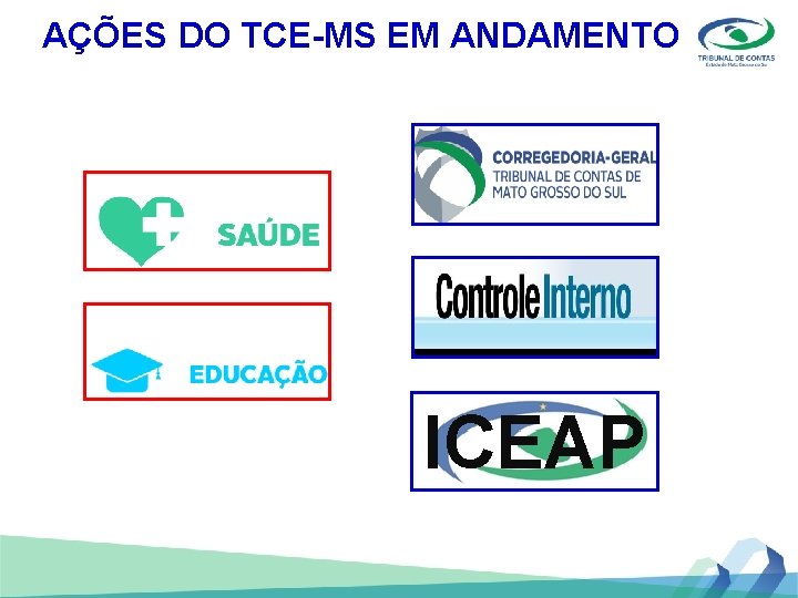 AÇÕES DO TCE-MS EM ANDAMENTO ICEAP 