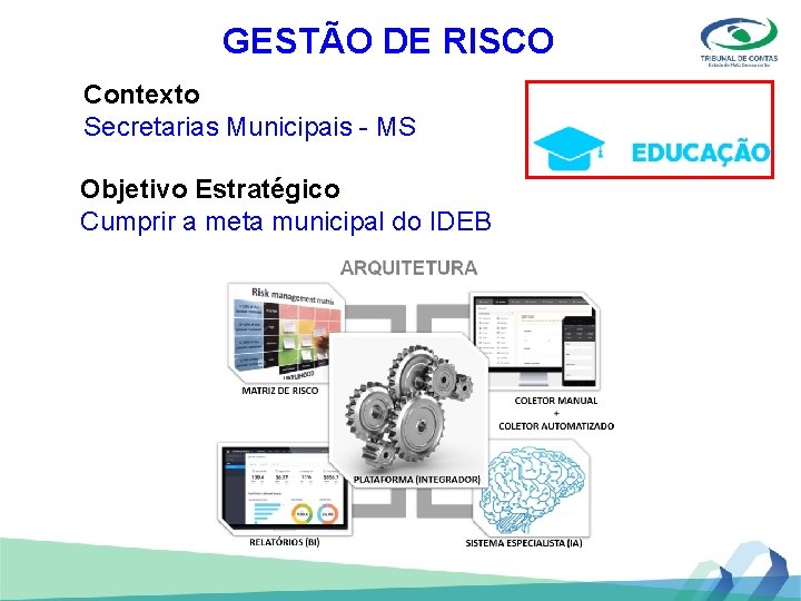 GESTÃO DE RISCO Contexto Secretarias Municipais - MS Objetivo Estratégico Cumprir a meta municipal