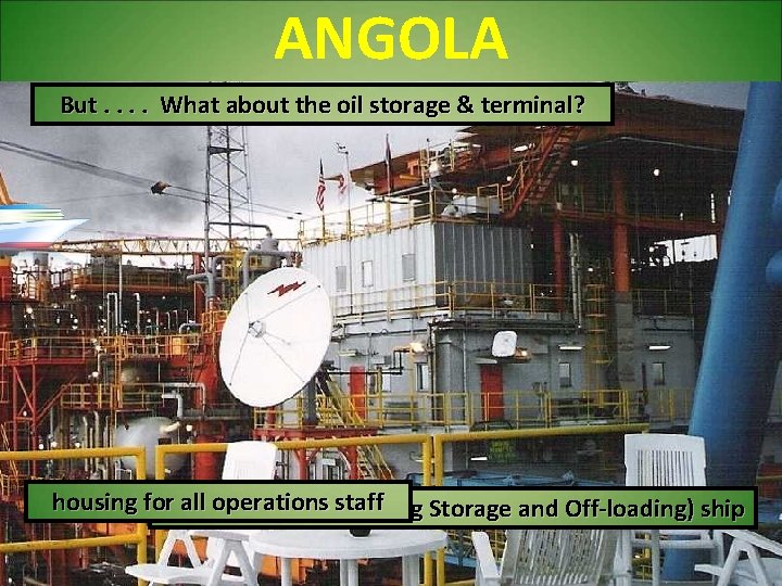 ANGOLA But. . What about the oil storage & terminal? - move EVERYTHING off-shore
