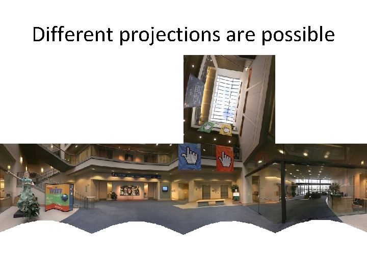 Different projections are possible Different projections are possible