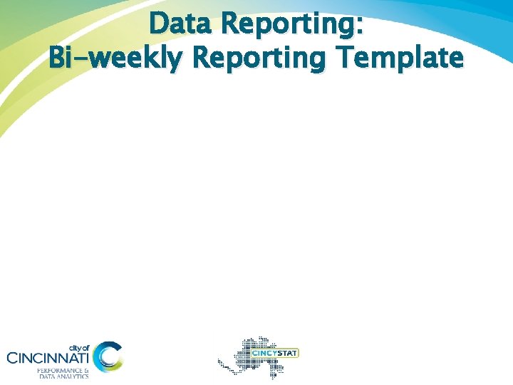 Data Reporting: Bi-weekly Reporting Template 